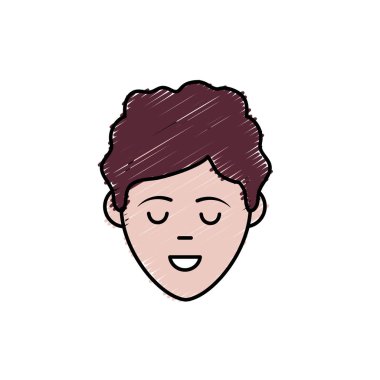 Avatar adam yüz haistyle tasarım vektör çizim ile