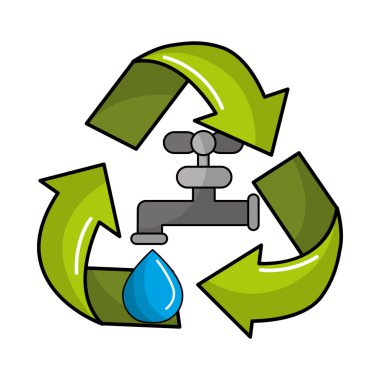 azaltmak ve su simge, vektör çizim tasarım kaydetmek