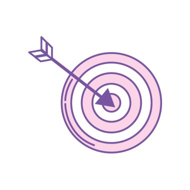 vektör çizim oynamak için hedef tahtası ile ok