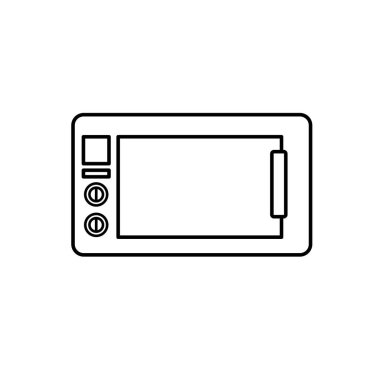 satır mikrodalga teknolojisi mutfak gereçler nesne vektör çizim