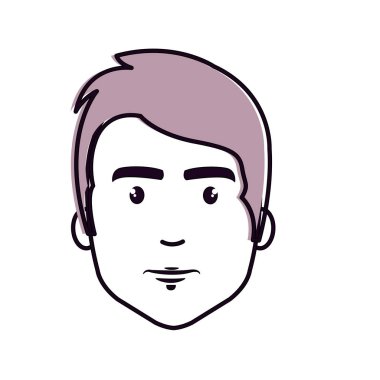 saç modeli, adamla güzel fece illüstrasyon vektör