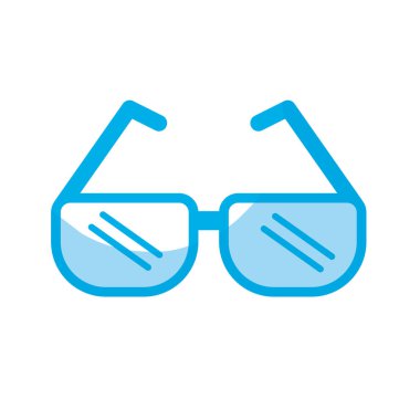 siluet gözlük öğesine, vektör çizim görmek