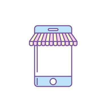 teknoloji Smartphone-e doğru iş bilgi vektör çizim