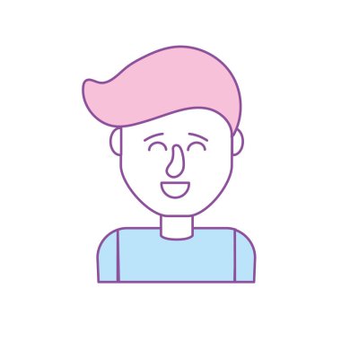 saç tasarım ve gömlek vektör çizim ile şirin adam