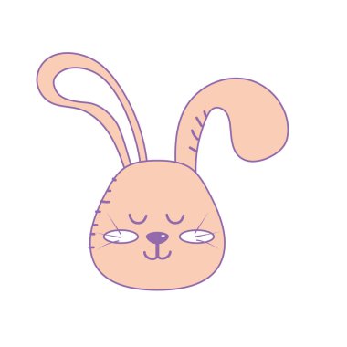 oyuncak tavşan çocuk baş hayvan vahşi vektör çizim