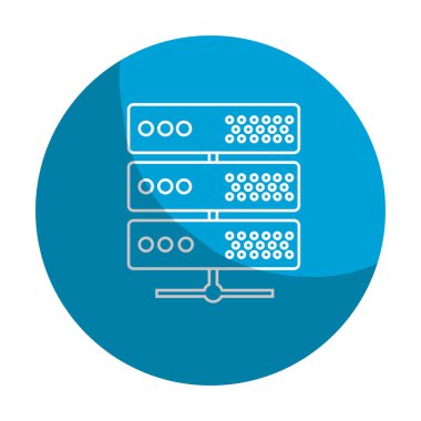 etiket dijital yönlendirici veri merkezi, vektör çizim bağlanmak için