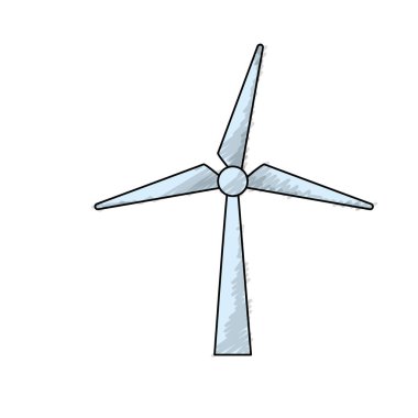 Windpower teknoloji çevre koruma vektör çizim için