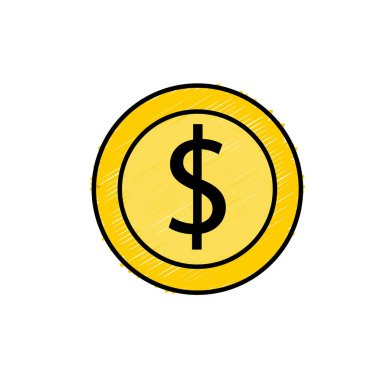 video oyun konsolu vektör çizim için dijital para sikke