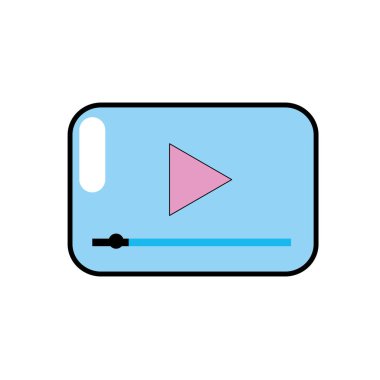 video dijital oyun medya ekran vektör çizim