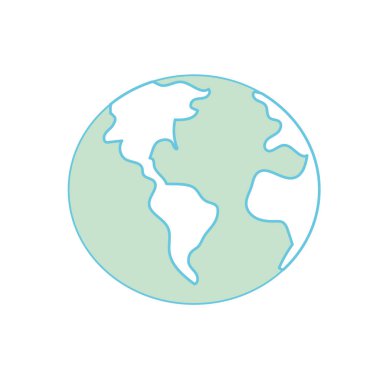 Küresel Dünya plenet Coğrafya ubication vektör çizim ile