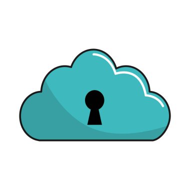 Güvenlik bulut veri bağlantıları hizmetinin, vektör çizim