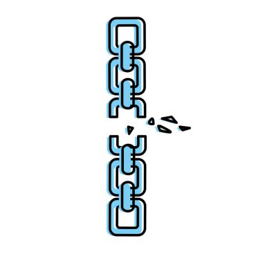 bir şey, vektör çizim korumak için iyi metal zincir