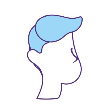 iyi adam yüz haistyle, vektör çizim tasarım ile