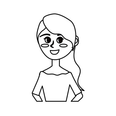 satır mutlu gelin saç modeli ve zarif elbise vektör çizim ile