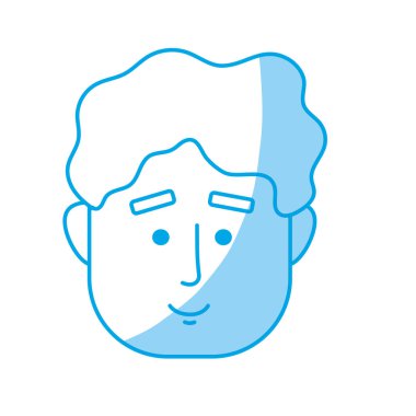 siluet adam yüz saç modeli tasarım vektör çizim ile