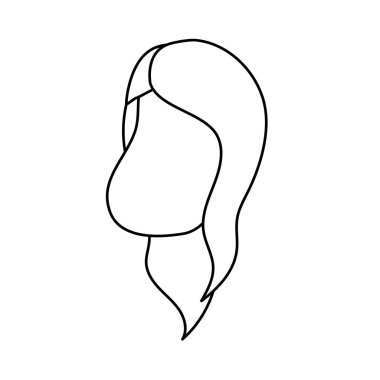 satır avatar kadın yüz saç modeli tasarım vektör çizim ile