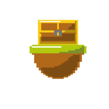 video oyunu hazine sandığı dijital platform vektör çizim içinde