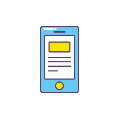 iş dijital belge vektör çizim ile Smartphone