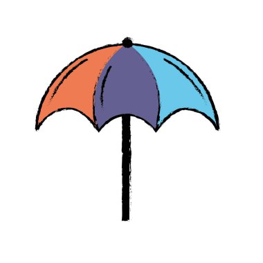 güzel şemsiye güneş vektör çizim korumak için açık