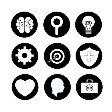 ruh sağlığı sembolü ipuçları, vektör çizim tasarım