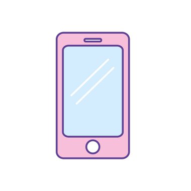 Smartphone teknoloji iletişim arayın ve vektör çizim görüşün