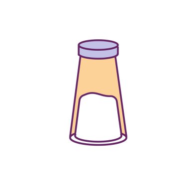 salt spice seasoning ingredient to meal vector illustration