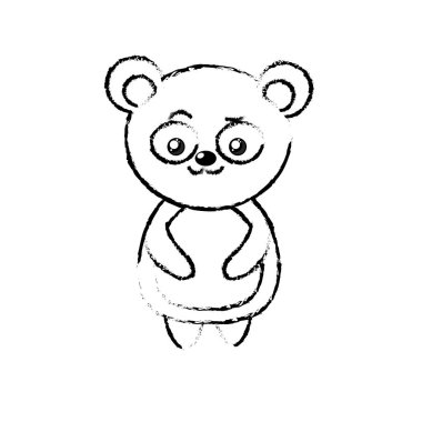 güzel sevimli hayvanlar ile ifade yüz vektör çizim şekil