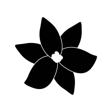 kontur güzel ve tropikal çiçek bitki yaprakları, vektör çizim ile