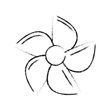 Şekil rüzgar pervane oyuncak hava vektör çizim ile oynamak için