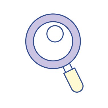 Büyüteç aracı arama ve okuma, vektör çizim