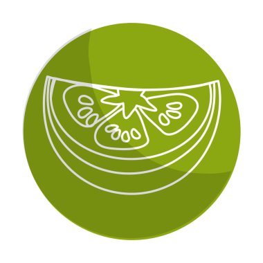 etiket taze parça limon organ sebze, vektör çizim