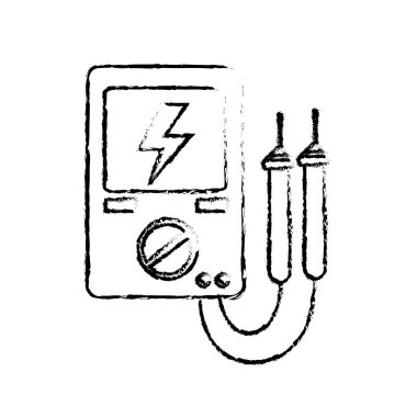 satır enerji logger metre elektrik gezegenin, vektör çizim