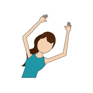 sağlıklı kadın egzersiz vektör illüstrasyon tasarımı yapıyor