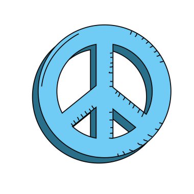 Güzellik hippi amblemi sembol tasarlamak vektör