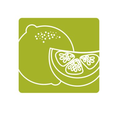 etiket taze limon dilimi organ meyve gıda, vektör çizim ile