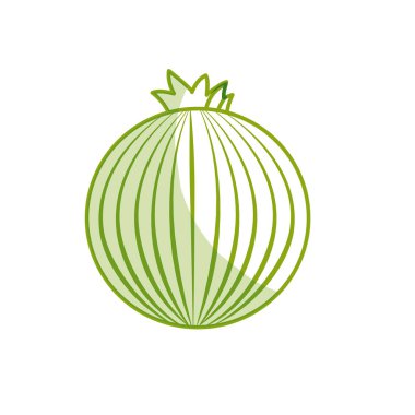 siluet taze soğan organ sebze gıda, vektör çizim