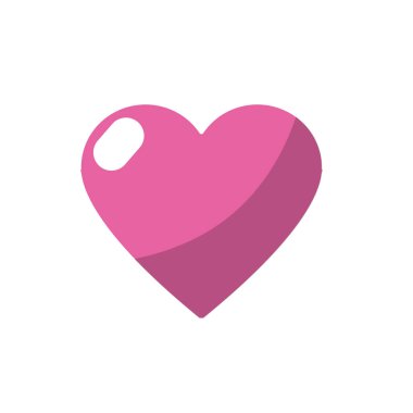 kalp aşk ve romantizm sembolü tasarım vektör çizim