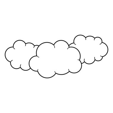 Sevimli çizgi bulut. Vektör çizim