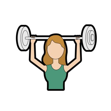 Dambılı kadın vektör çizimi yapacak.