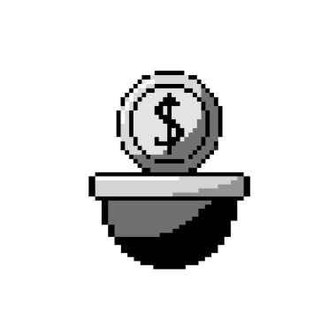 kontur para dijital platform oyun konsolu vektör çizim nakden