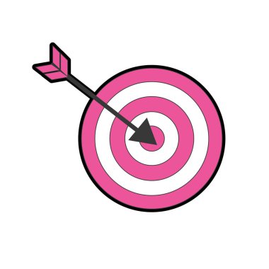 vektör çizim oynamak için hedef tahtası ile ok