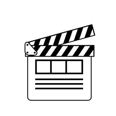 satır Klaket Kısa film projeksiyon stüdyosu, vektör çizim için