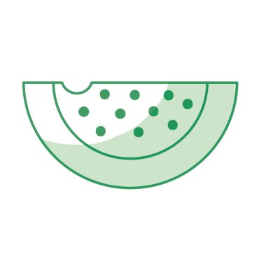 siluet lezzetli ve sağlıklı karpuz dilim meyve vektör illüstrasyon