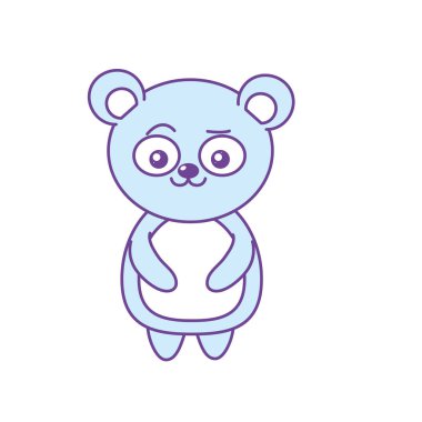 ifade ile güzel sevimli hayvanlar illüstrasyon vektör