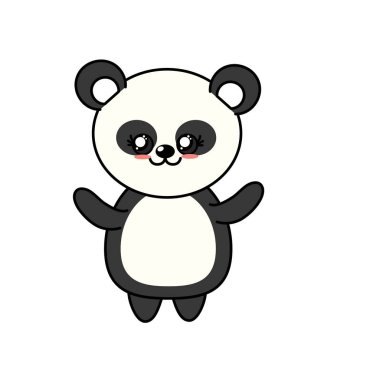 ifade ile güzel sevimli hayvanlar illüstrasyon vektör