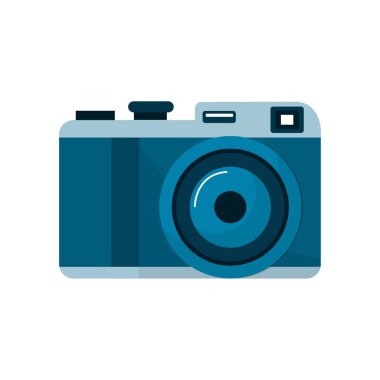 bir fotoğraf, vektör çizim şirin dijital fotoğraf makinesi