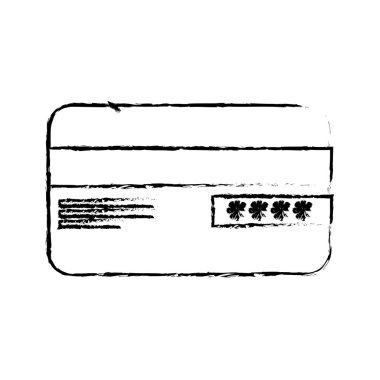 kredi kartı finansal ve güvenlik hareket, vektör çizim şekil