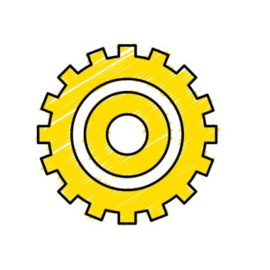 Mühendislik vektör çizim işlemek için sanayi dişli