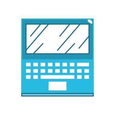 Sosyal bilgi teknoloji laptop bağlamak vektör çizim