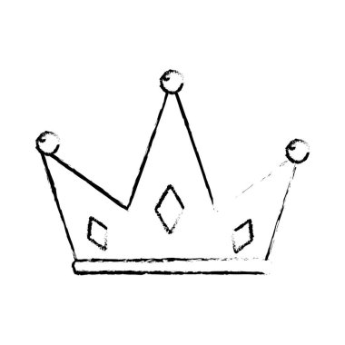 Kral zafer ve pawer, vektör çizim şekil güzel taç